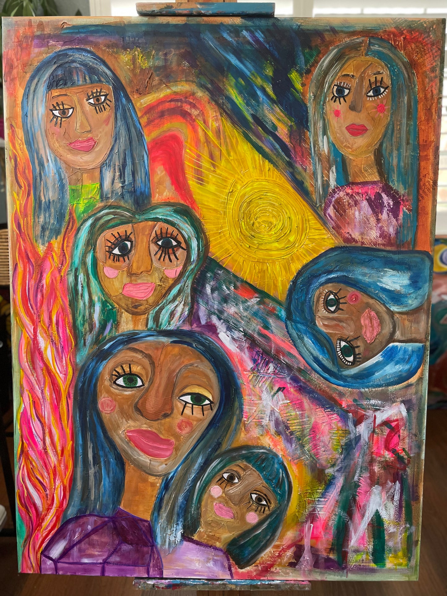 "Pulling from within" original painting by Dom Johnson