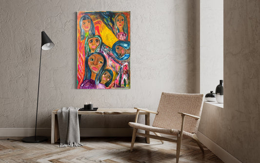 "Pulling from within" original painting by Dom Johnson